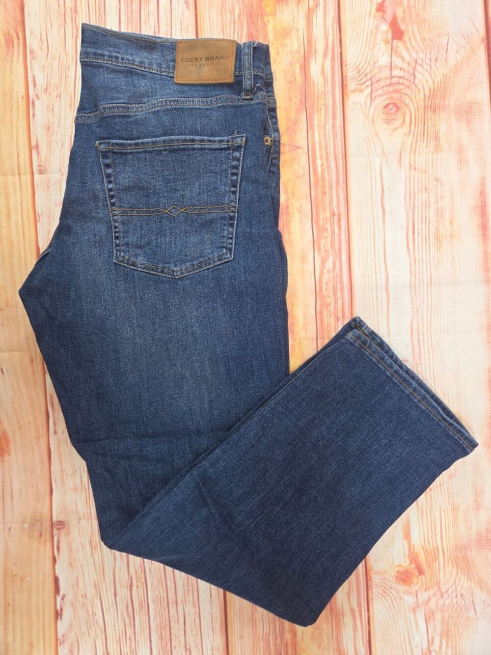 Lucky Brand Mens 221 Straight Medium Wash Denim Jeans 34x32